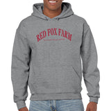 Let 'Er Wobble Red Fox Farm Pullover Hooded Sweatshirt- Graphite Heather