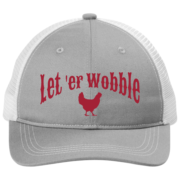 Let 'Er Wobble Trucker Hat- Gusty Grey/ White