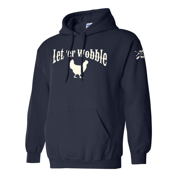 Let 'er Wobble Heavy Cotton Hoodie - Navy